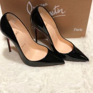 Christian Louboutin black patent So Kate 120mm